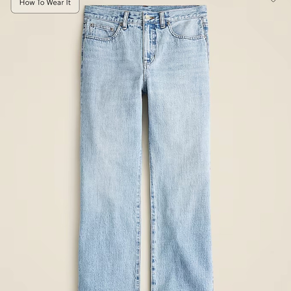 JCREW Mid-rise Relaxed kick out Light Blue Denim Size27/4 EUC